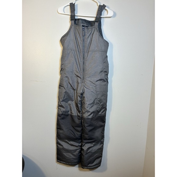 London Fog Snow Bibs Kids 10/12 Gray Outdoor Snow School - Picture 1 of 3